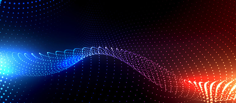 Quantum Computing, Stripe in blue and red