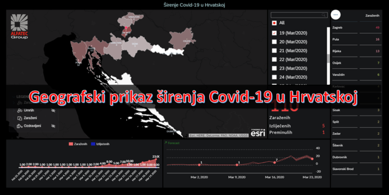 Geografski prikaz širenja Covid-19 u Hrvatskoj pomoću SAP Analytics Clouda
