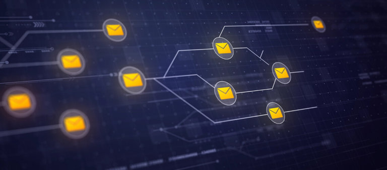 Email messages network circuit board link connection technology.